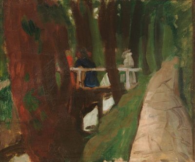 橋のあるクリーク橋のある風景 作： Károly Ferenczy